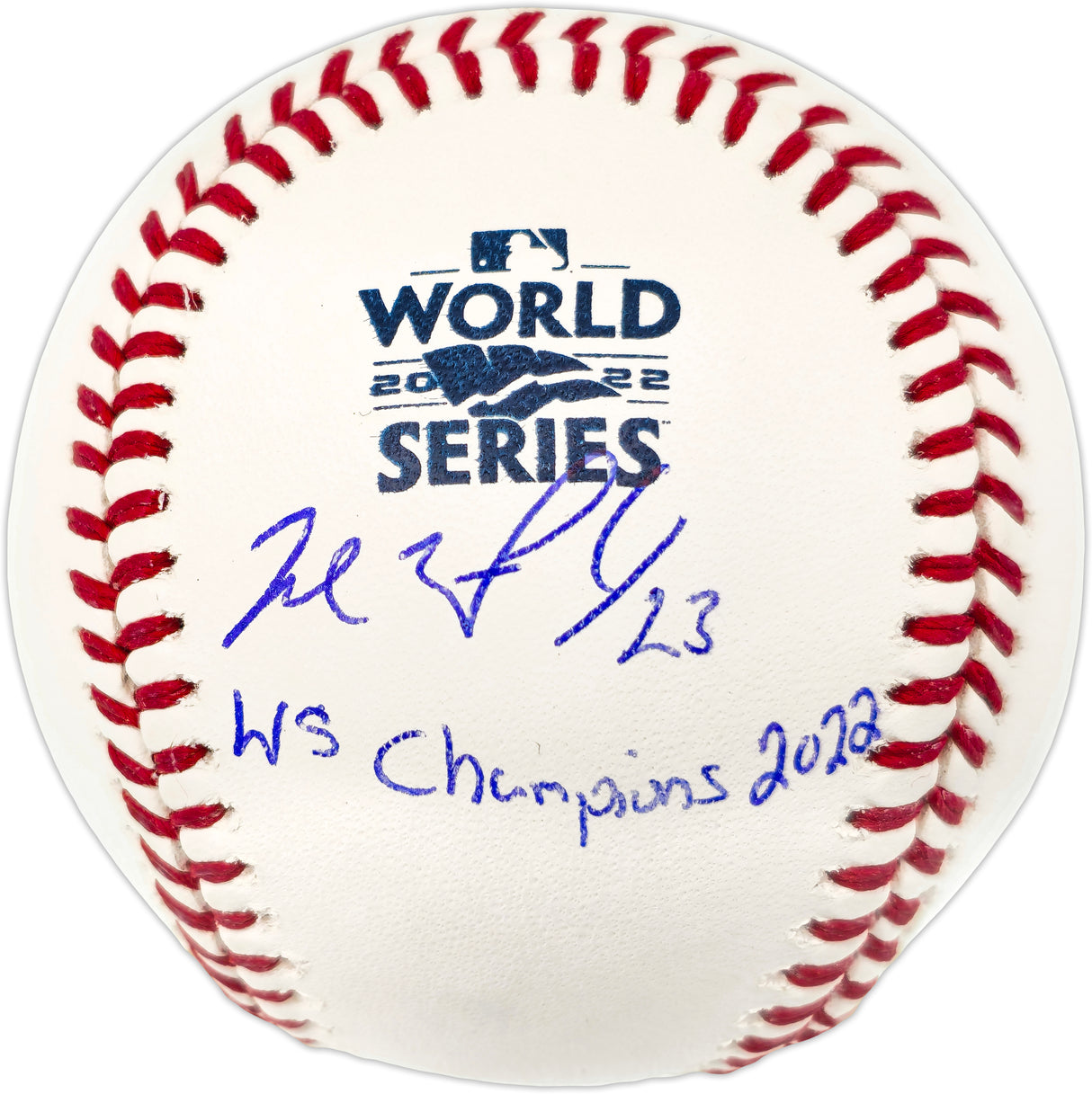 Michael Brantley Autographed Official 2022 World Series Logo Baseball Houston Astros "WS Champions 2022" Beckett BAS Witness #W722657