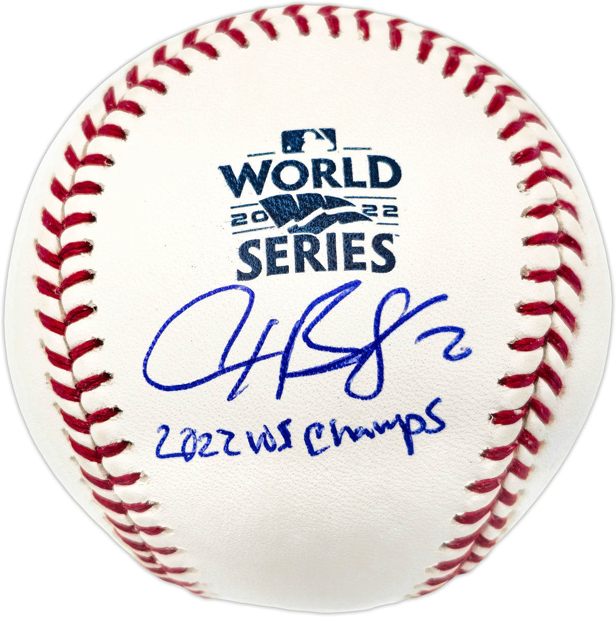 Alex Bregman Autographed Official 2022 World Series Logo Baseball Houston Astros "2022 WS Champs" Beckett BAS Witness #W739037