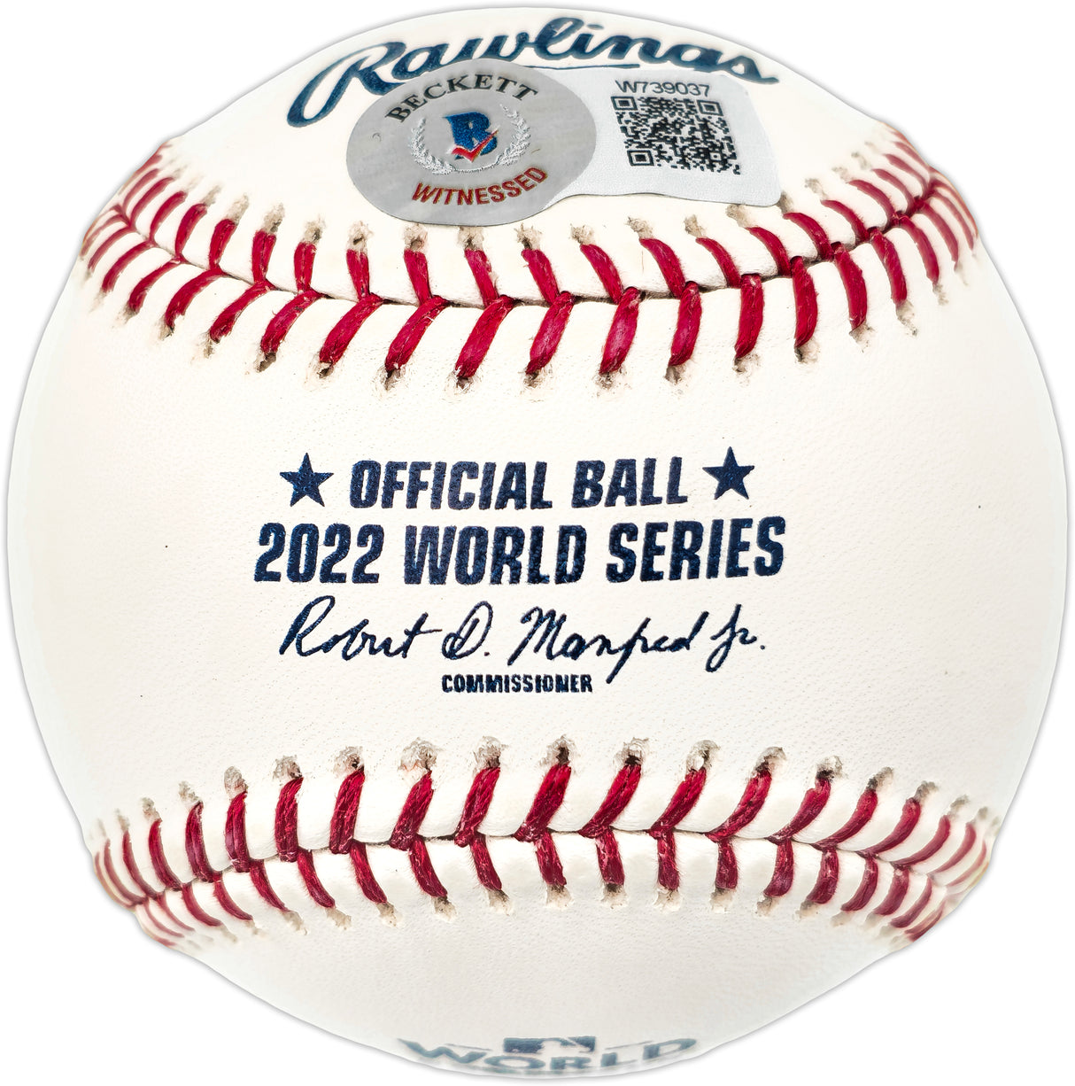 Alex Bregman Autographed Official 2022 World Series Logo Baseball Houston Astros "2022 WS Champs" Beckett BAS Witness #W739037