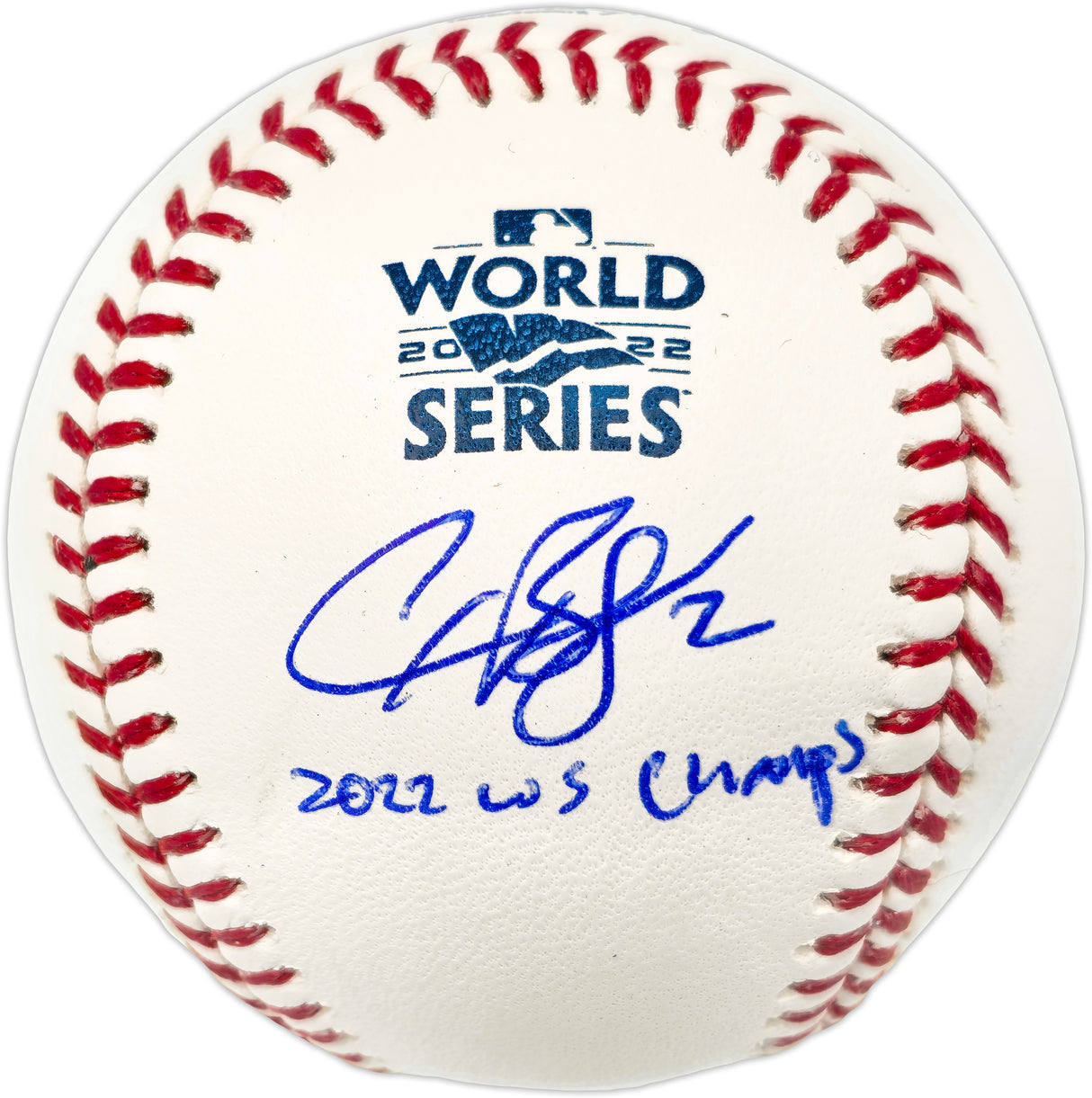 Alex Bregman Autographed Official 2022 World Series Logo Baseball Houston Astros "2022 WS Champs" Beckett BAS Witness #W739049