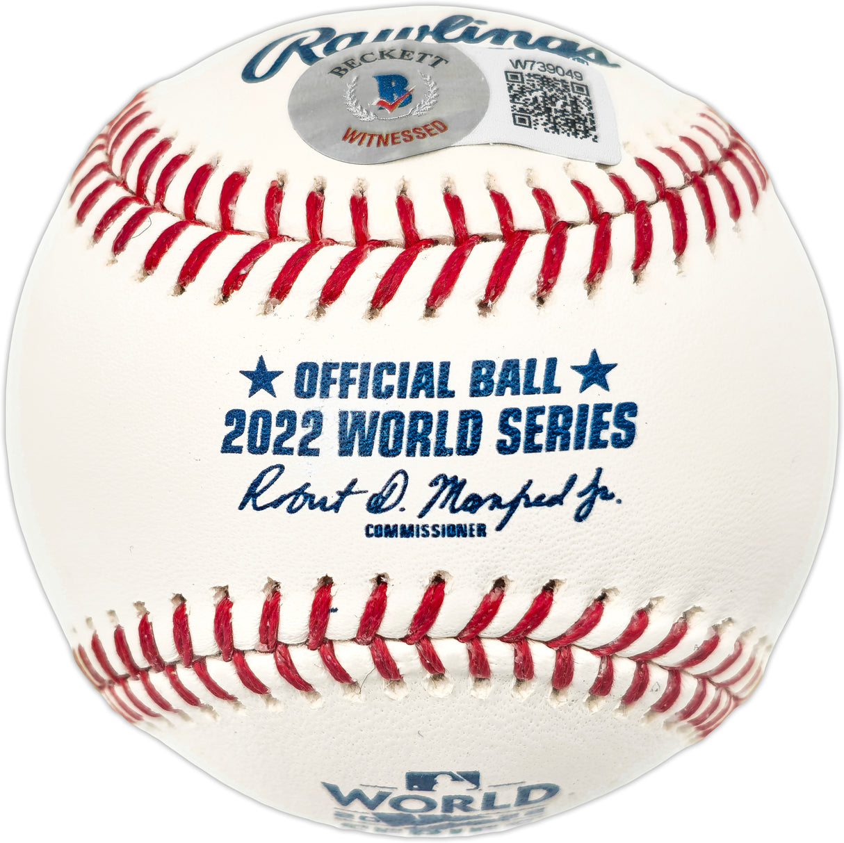 Alex Bregman Autographed Official 2022 World Series Logo Baseball Houston Astros "2022 WS Champs" Beckett BAS Witness #W739049