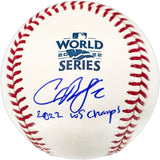 Alex Bregman Autographed Official 2022 World Series Logo Baseball Houston Astros "2022 WS Champs" Beckett BAS Witness #W739043