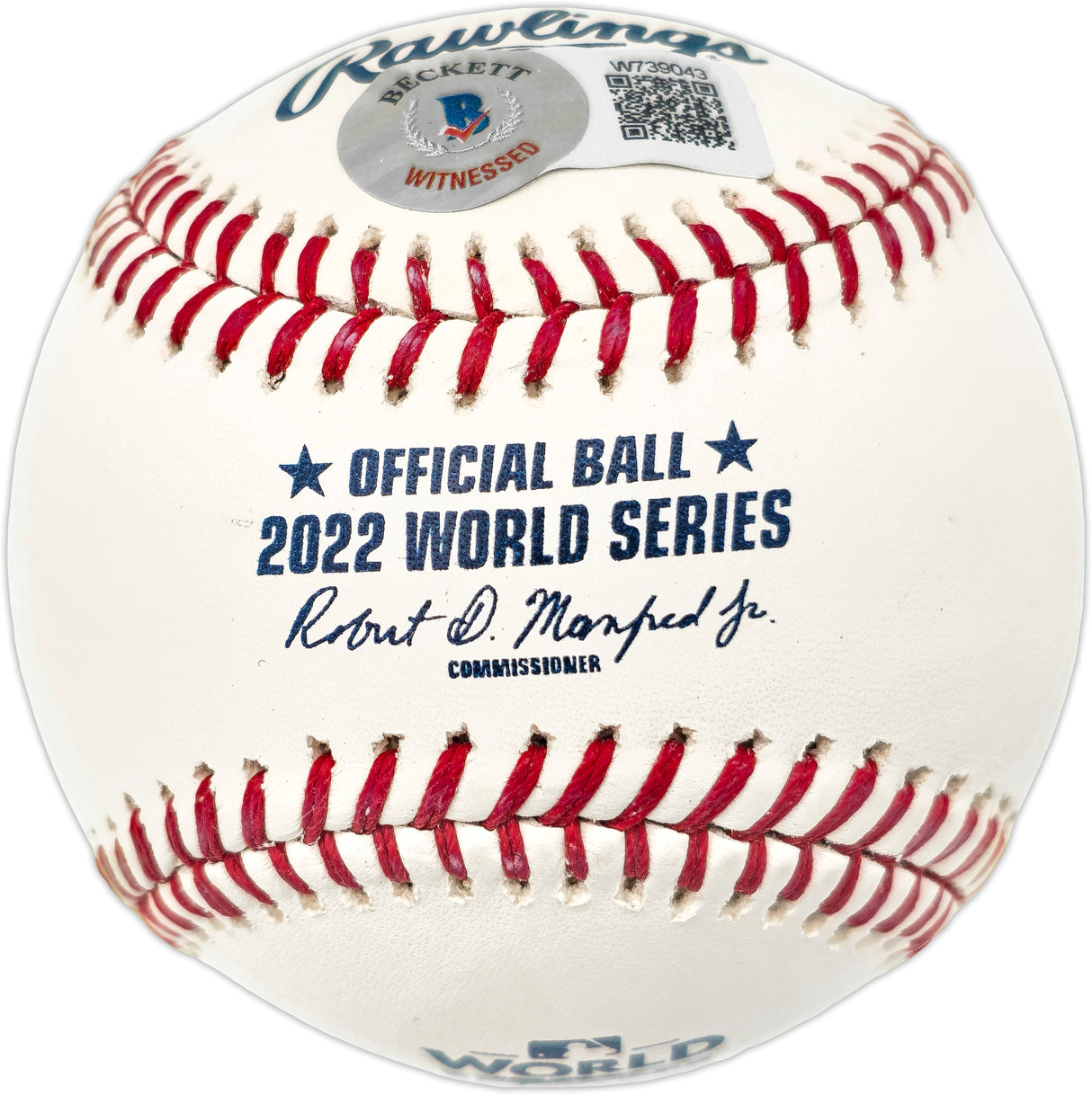 Alex Bregman Autographed Official 2022 World Series Logo Baseball Houston Astros "2022 WS Champs" Beckett BAS Witness #W739043