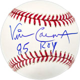 Vince Coleman Autographed Official MLB Baseball St. Louis Cardinals "85 ROY" Beckett BAS QR #BJ56444