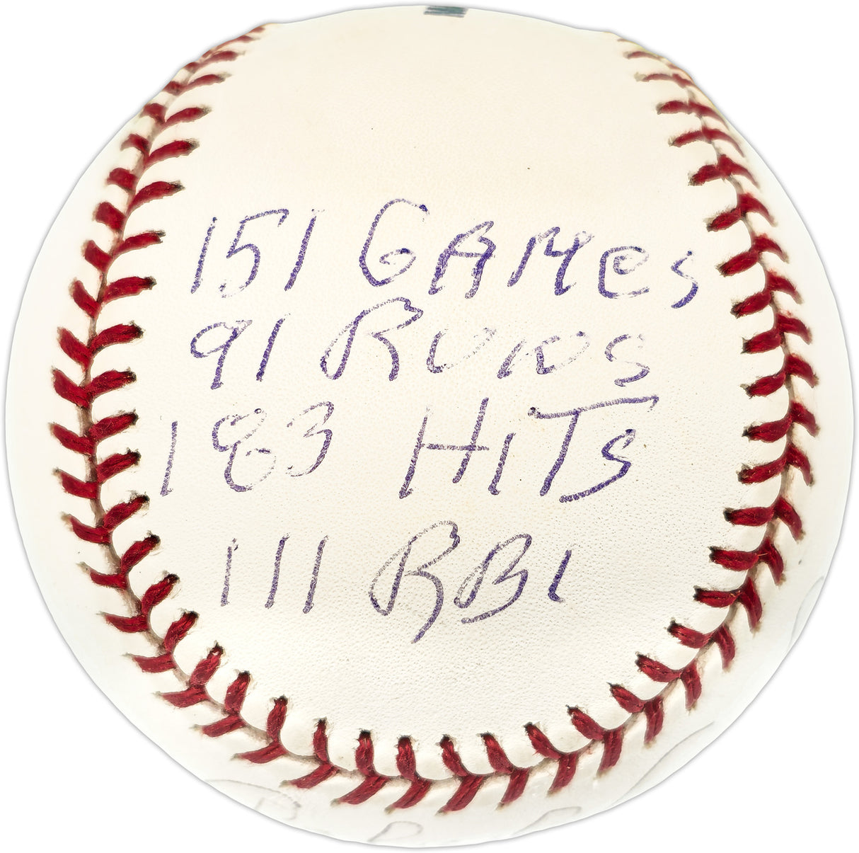 Orlando Cepeda Autographed Official MLB Baseball San Francisco Giants Statball With 9 Stats Beckett BAS #BP55344