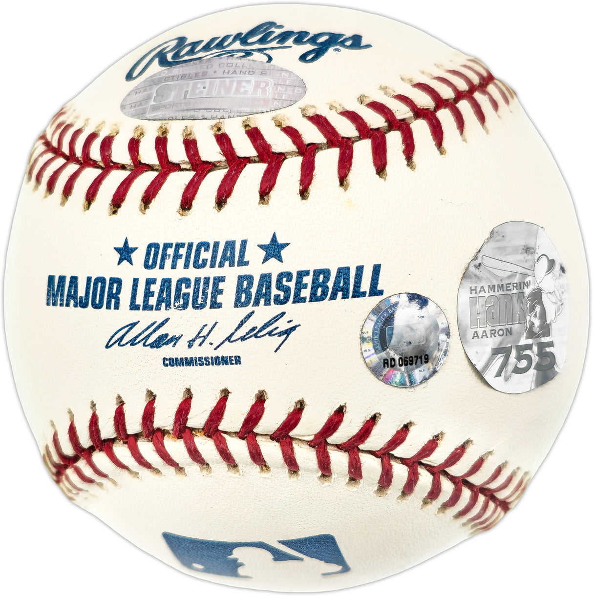 Hank Aaron & Al Downing Autographed Official MLB Baseball "Move Over Babe" HA Holo & #30/48 Steiner Holo SKU #238440