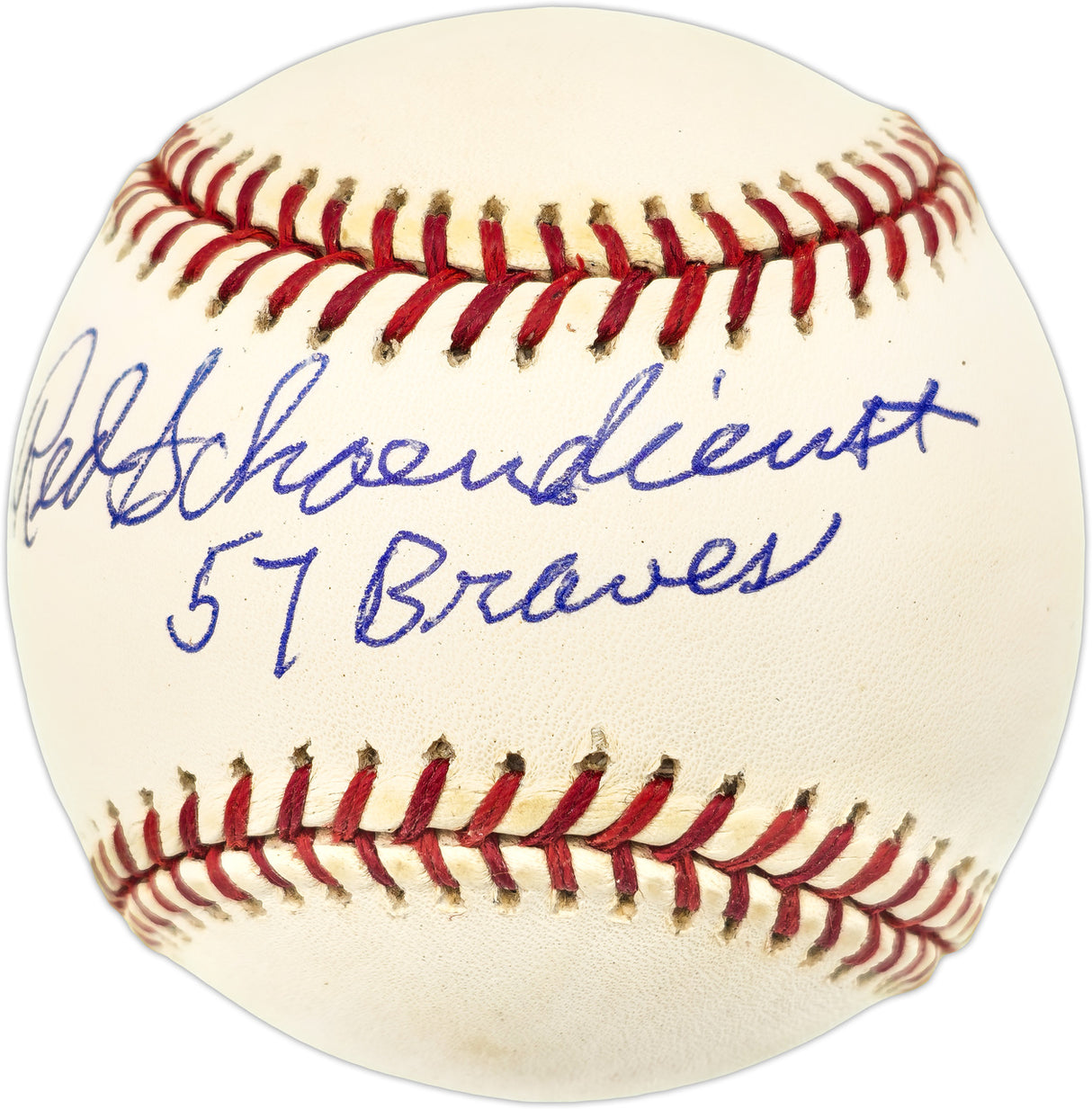 Red Schoendienst Autographed Official NL Baseball Milwaukee Braves "57 Braves" JSA #C31917