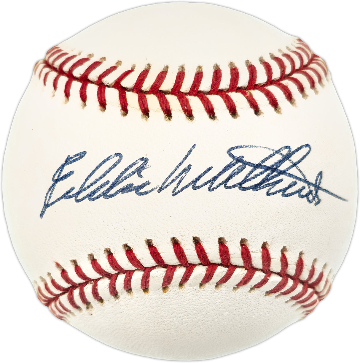 Eddie Mathews Autographed Official NL Baseball Milwaukee Braves JSA #AA57120