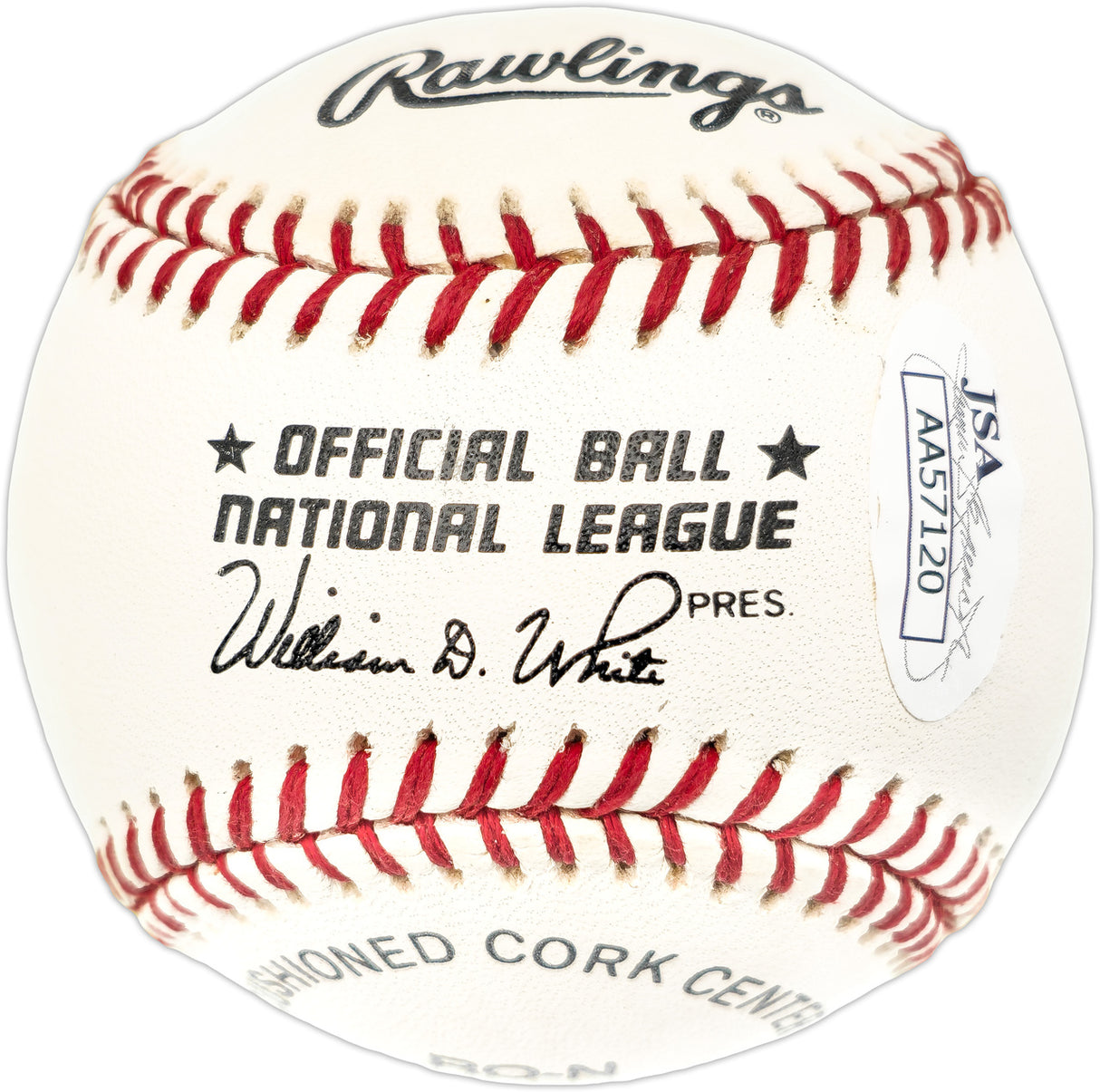 Eddie Mathews Autographed Official NL Baseball Milwaukee Braves JSA #AA57120