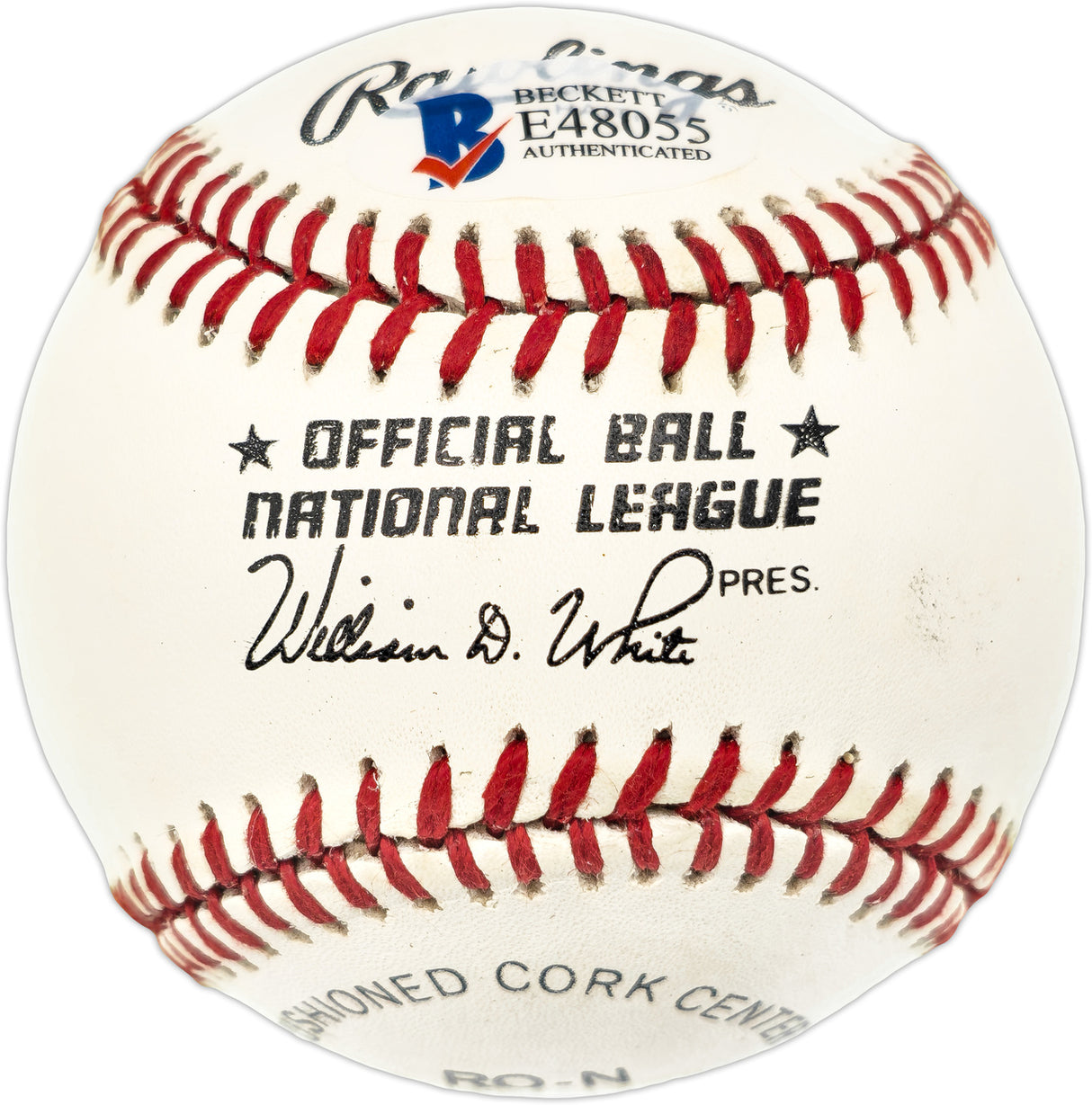 Bob Buhl Autographed Official NL Baseball Milwaukee Braves Beckett BAS #E48055