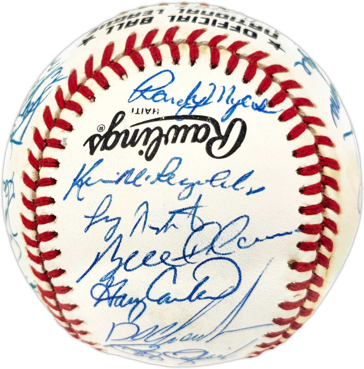 1986 New York Mets Team Autographed Official NL Baseball With 29 Signatures Including Gary Carter PSA/DNA #W03517