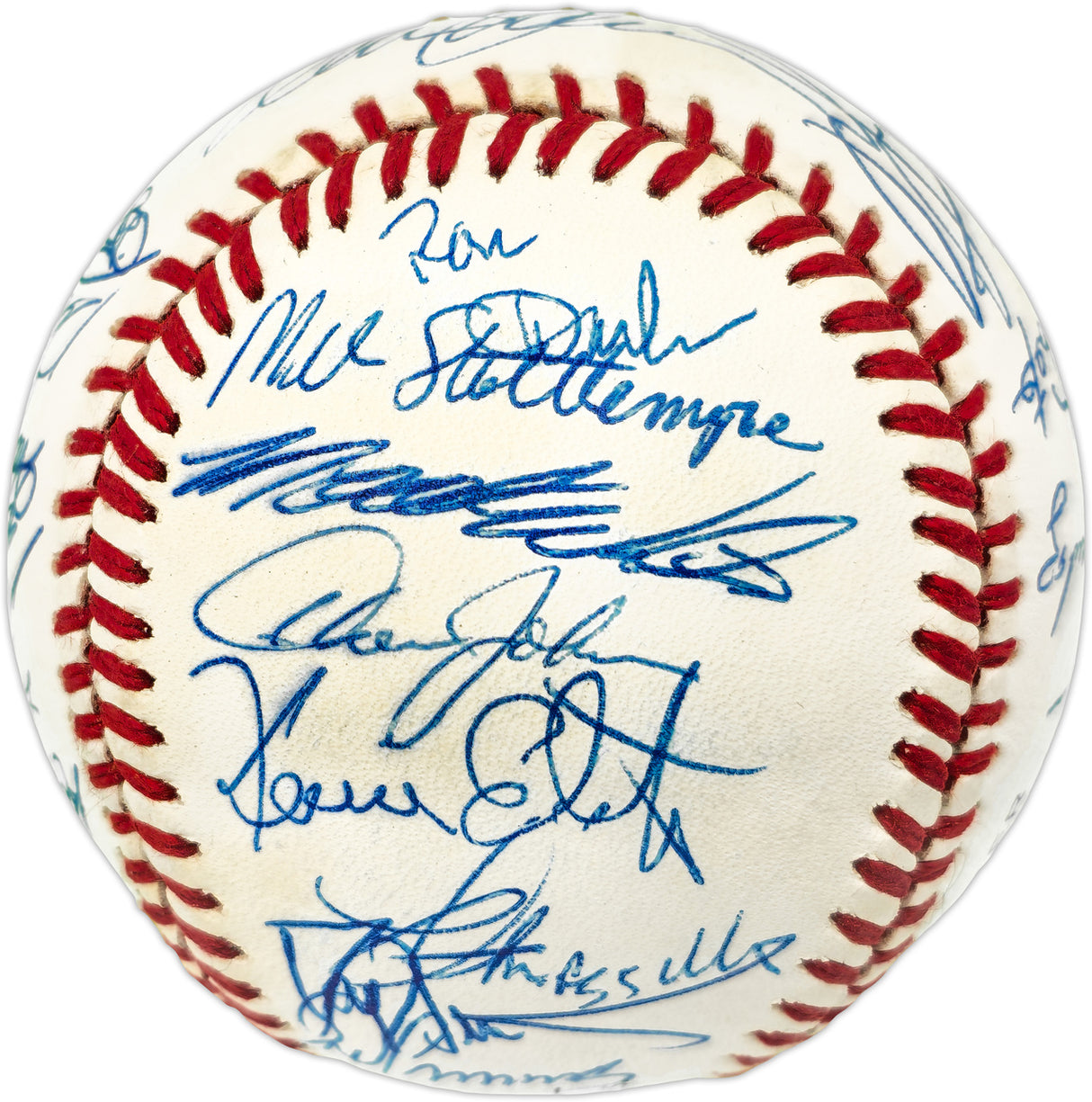 1986 New York Mets Team Autographed Official NL Baseball With 29 Signatures Including Gary Carter PSA/DNA #W03517