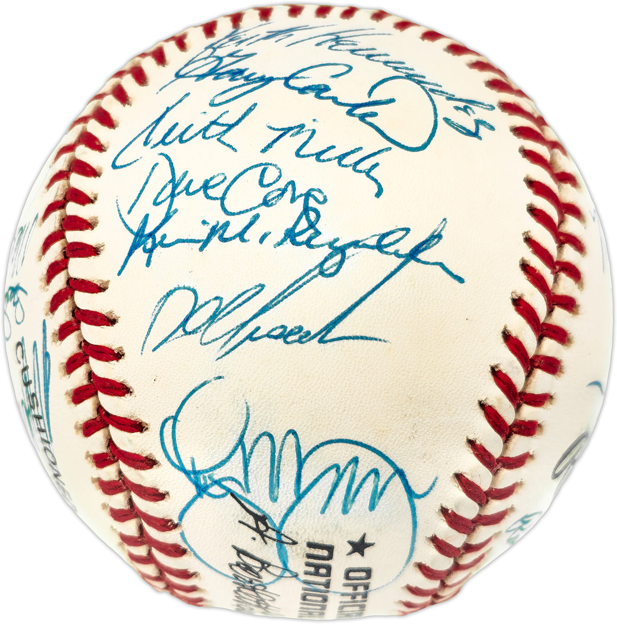 1986 New York Mets Team Autographed Official NL Baseball With 29 Signatures Including Gary Carter PSA/DNA #W03521