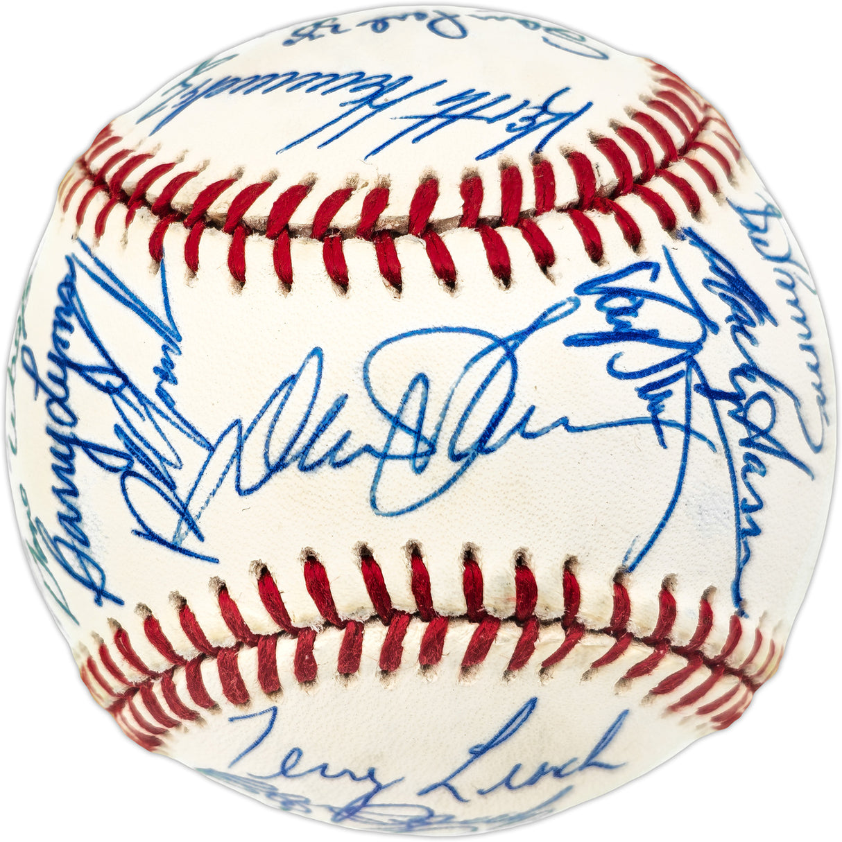 1986 New York Mets Team Autographed Official NL Baseball With 28 Signatures Including Gary Carter PSA/DNA #W03513