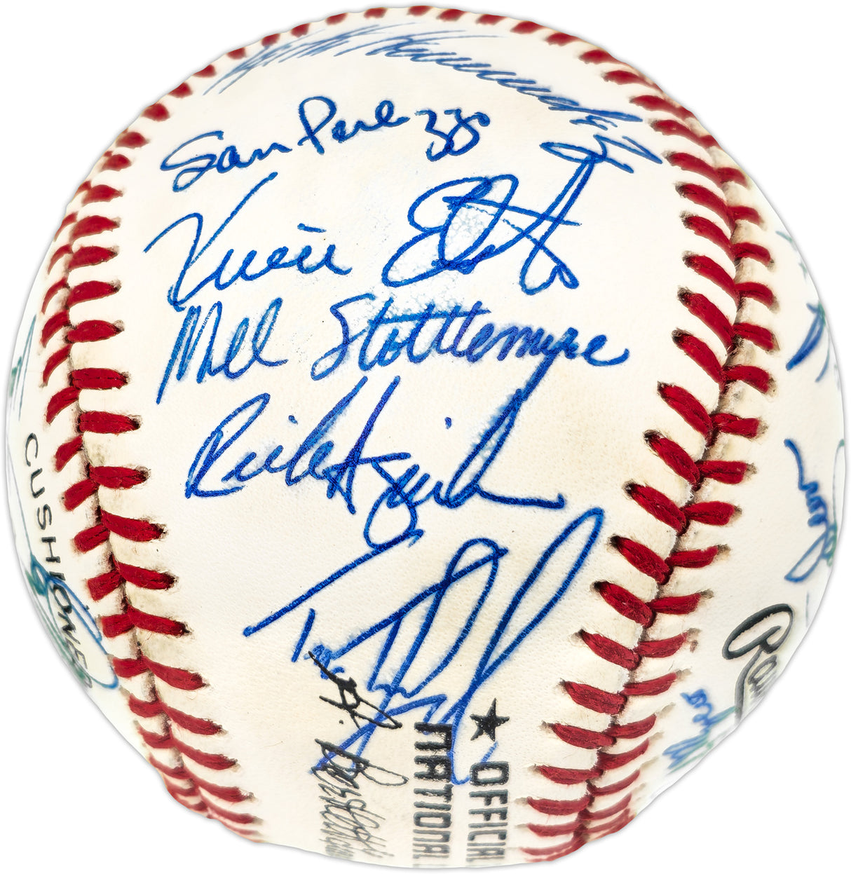 1986 New York Mets Team Autographed Official NL Baseball With 28 Signatures Including Gary Carter PSA/DNA #W03513