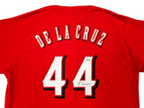 Cincinnati Reds Elly De La Cruz Autographed Red Jersey Beckett BAS QR Stock #222821