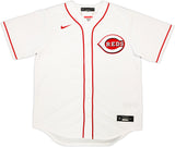 Cincinnati Reds Elly De La Cruz Autographed White Nike Jersey Size L "Cycle 6/23/23" Beckett BAS Witness Stock #222819