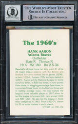 Hank Aaron Autographed 1981 TCMA Card #356 Atlanta Braves Auto Grade Gem Mint 10 Beckett BAS #16167586