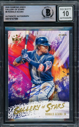 Ronald Acuna Jr. Autographed 2020 Panini Diamond Kings Gallery of Stars Card #GOS8 Atlanta Braves Auto Grade Gem Mint 10 Beckett BAS #16167598