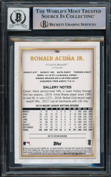 Ronald Acuna Jr. Autographed 2020 Topps Gallery Card #150 Atlanta Braves Auto Grade Gem Mint 10 Beckett BAS #16167604