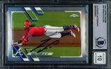 Ronald Acuna Jr. Autographed 2021 Topps Chrome Card #50 Atlanta Braves Auto Grade Gem Mint 10 Beckett BAS #16167610