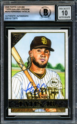 Fernando Tatis Jr. Autographed 2020 Topps Gallery National Baseball Card Day Card #GP-3 San Diego Padres Auto Grade Gem Mint 10 Beckett BAS #16173075