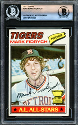 Mark "The Bird" Fidrych Autographed 1977 Topps Rookie Card #265 Detroit Tigers Beckett BAS #16175558