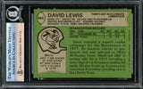 David Lewis Autographed 1978 Topps Rookie Card #484 Tampa Bay Buccaneers Beckett BAS #16176293