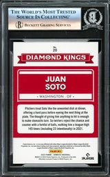 Juan Soto Autographed 2022 Donruss Diamond Kings Card #20 New York Yankees Beckett BAS #16177843