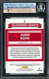 Juan Soto Autographed 2022 Donruss Diamond Kings Card #20 New York Yankees Beckett BAS #16177845