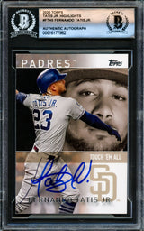 Fernando Tatis Jr. Autographed 2020 Topps Highlights Card #FTH-5 San Diego Padres Beckett BAS #16177982