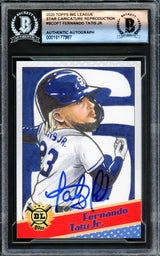 Fernando Tatis Jr. Autographed 2020 Topps Big League Star Caricature Card #SCO-FT San Diego Padres Beckett BAS #16177987