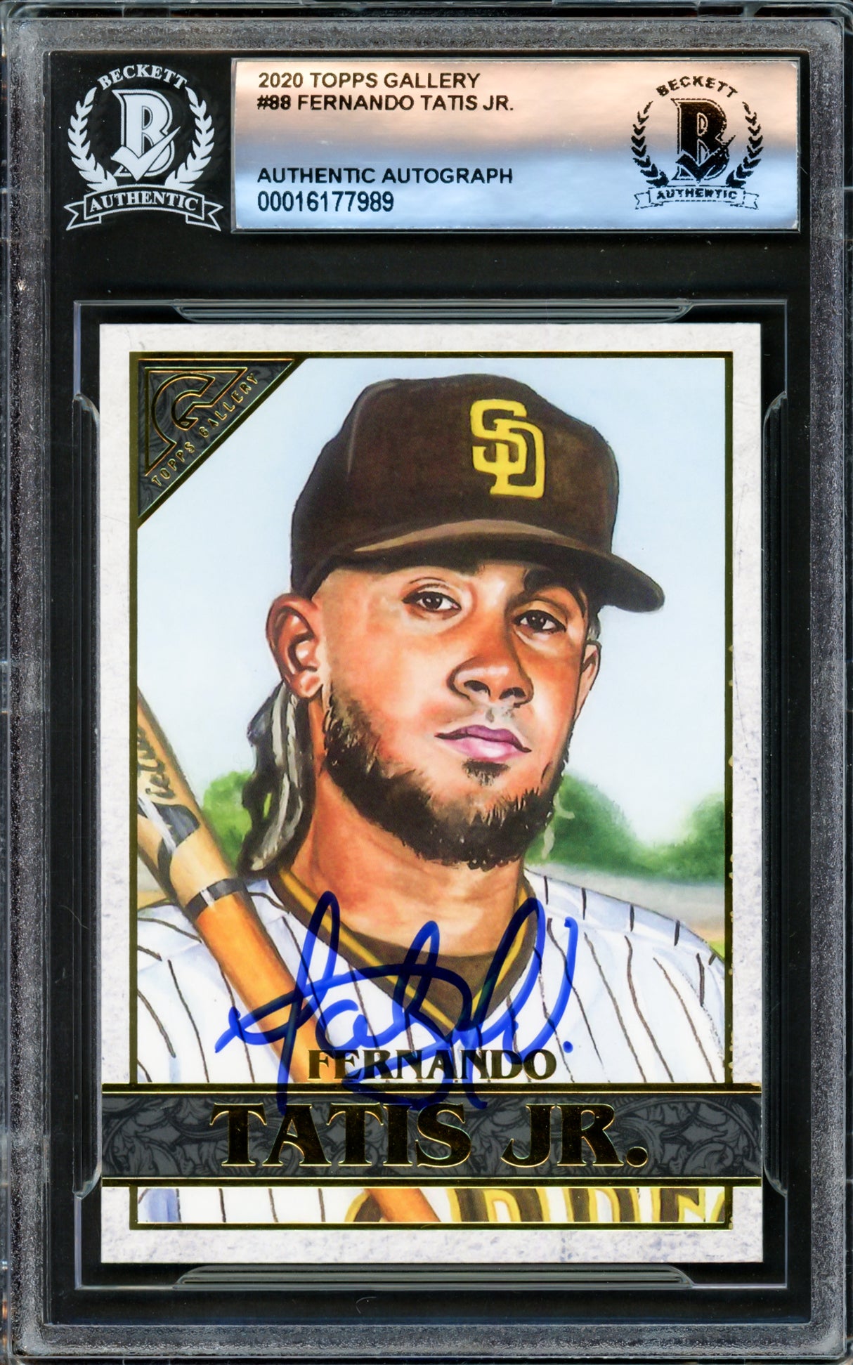 Fernando Tatis Jr. Autographed 2020 Topps Gallery Card #88 San Diego Padres Beckett BAS #16177989