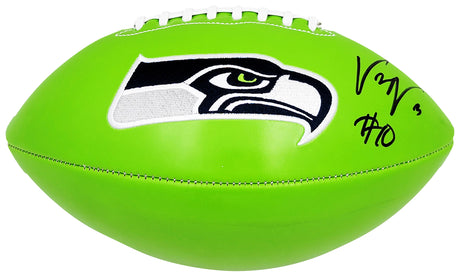 Uchenna Nwosu Autographed Seattle Seahawks Green Logo Football MCS Holo Stock #211035