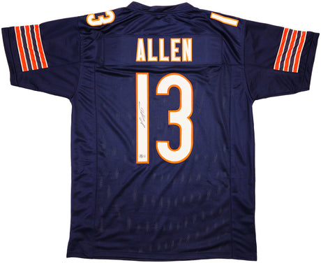 Chicago Bears Keenan Allen Autographed Blue Jersey Beckett BAS Witness Stock #238360