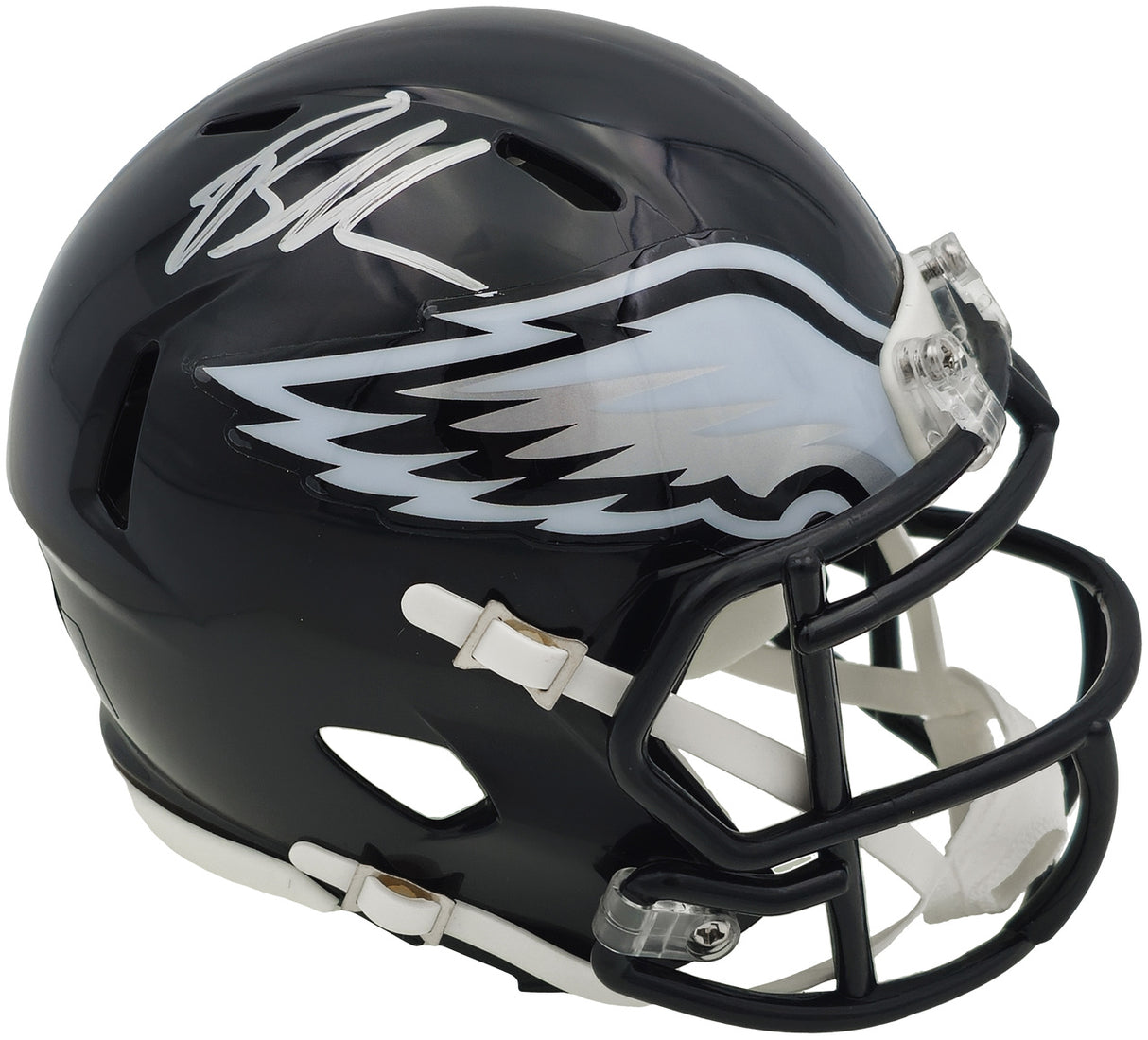 Brandon Graham Autographed Philadelphia Eagles 2022 Alternate Black Speed Mini Helmet Beckett BAS Witness Stock #238572