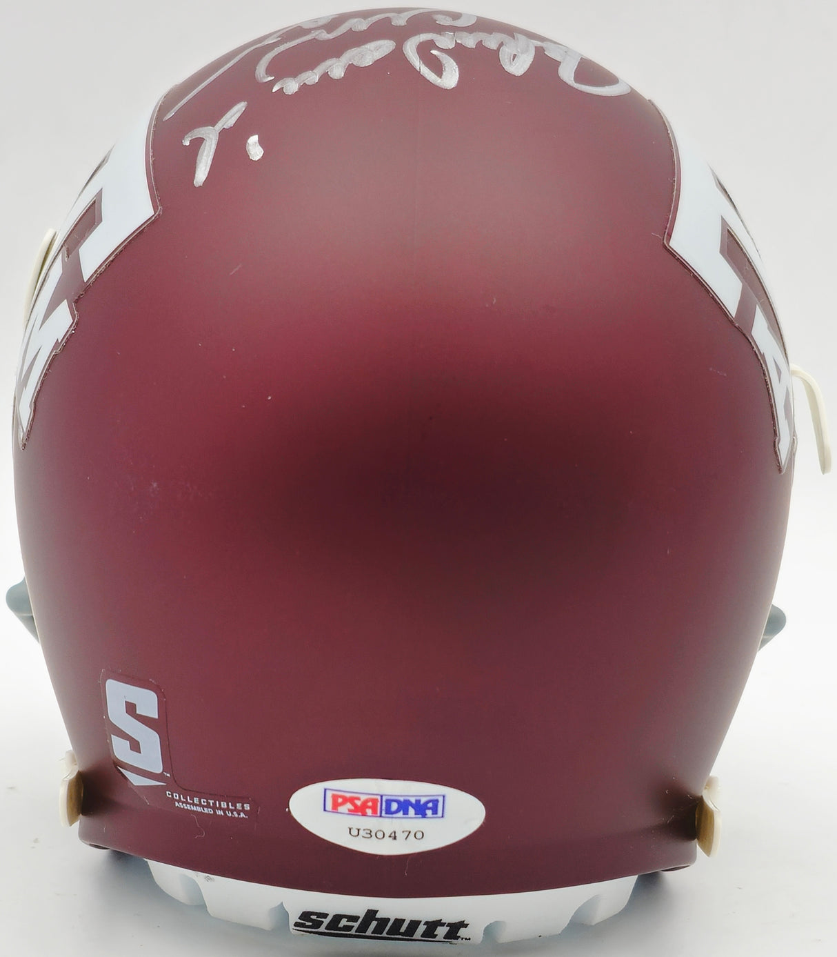 John David Crow & Johnny Manziel Autographed Texas A&M Aggies Maroon Authentic Mini Helmet "57 Heisman" #198/240 PSA/DNA #U30470