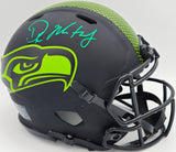 D.K. DK Metcalf Autographed Seattle Seahawks Eclipse Black Full Size Authentic Helmet Fanatics Holo #B53691