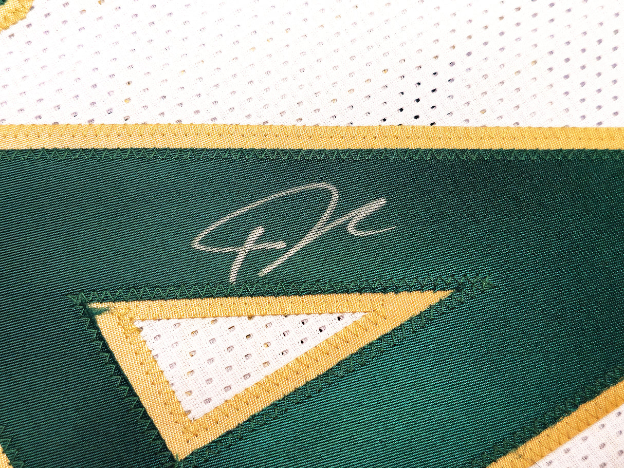 Milwaukee Bucks Giannis Antetokounmpo Autographed White Jersey Beckett BAS Witness Stock #224707