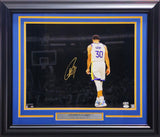 Stephen Curry Autographed Framed 16x20 Photo Golden State Warriors JSA Stock #238540