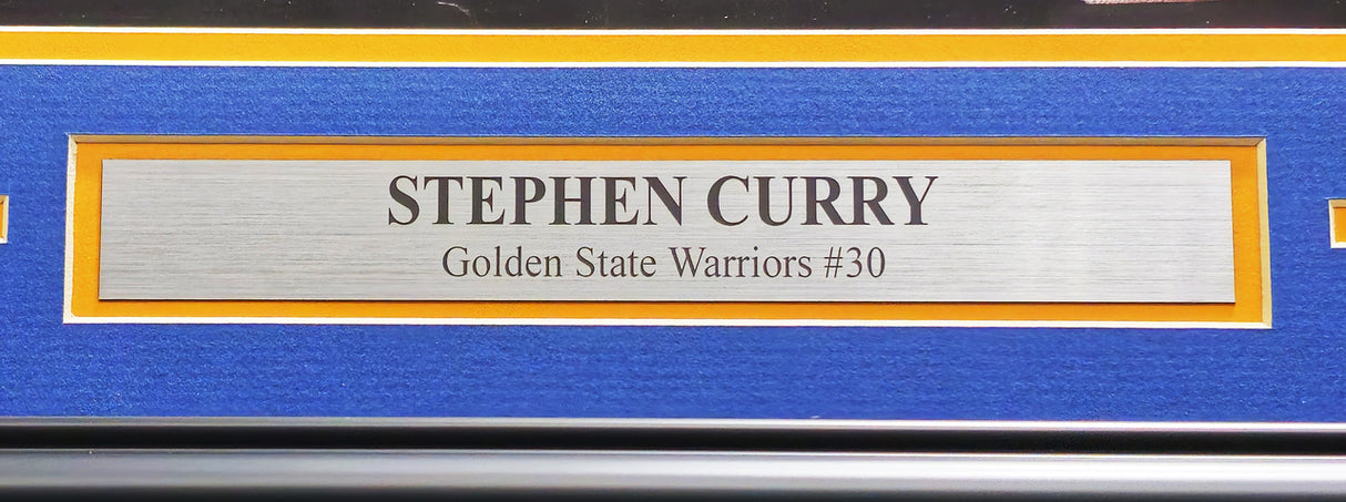 Stephen Curry Autographed Framed 16x20 Photo Golden State Warriors JSA Stock #238540