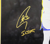 Stephen Curry Autographed Framed 16x20 Photo Golden State Warriors "ICDAT" Beckett BAS Stock #238543