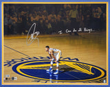 Stephen Curry Autographed Framed 16x20 Photo Golden State Warriors "I Can Do All Things" Beckett BAS Stock #238541