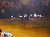 Stephen Curry Autographed Framed 16x20 Photo Golden State Warriors "I Can Do All Things" Beckett BAS Stock #238541