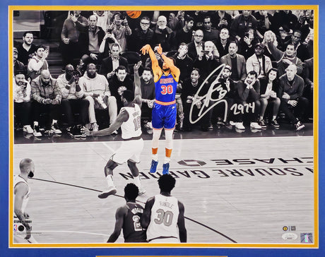 Stephen Curry Autographed Framed 16x20 Photo Golden State Warriors "2974" JSA Stock #238542