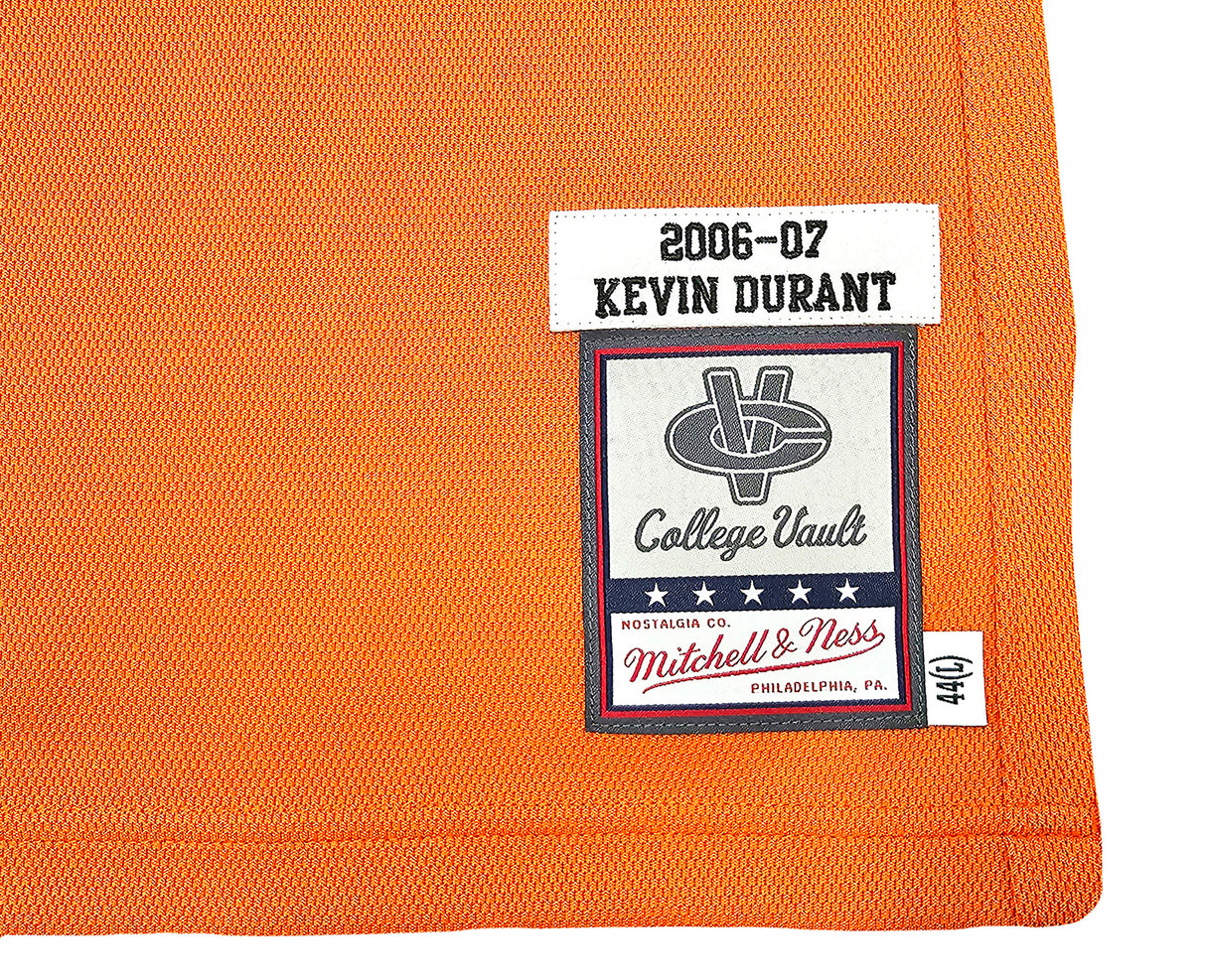 Texas Longhorns Kevin Durant Autographed Orange Authentic Mitchell & Ness College Vault 2006-07 Jersey Size 44 Beckett BAS QR Stock #212181