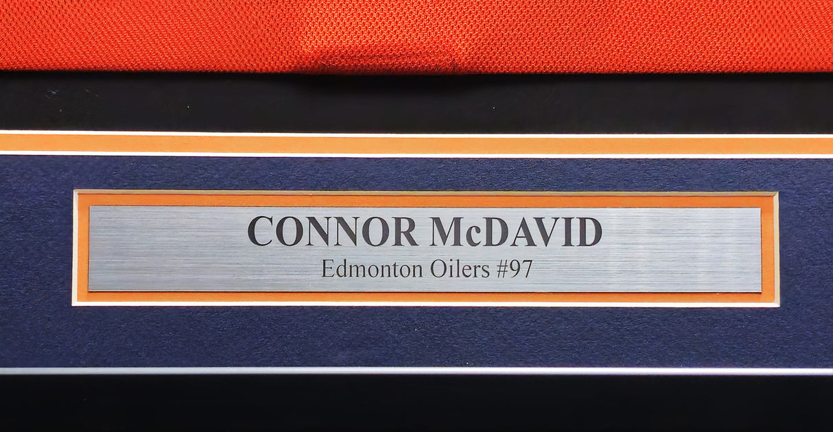 Edmonton Oilers Connor McDavid Autographed Framed Orange Adidas Authentic Jersey JSA #YY76200