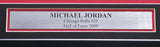 Chicago Bulls Michael Jordan Autographed Framed Black & Red Pinstripes Authentic 1995-96 Jersey UDA Holo #ESP01034