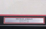 Chicago Bulls Michael Jordan Autographed Framed White Nike Authentic 1998-99 Retirement Season Jersey Beckett BAS & UDA Holo #BAF78946