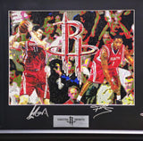 Yao Ming & Tracy McGrady Autographed Framed 10x13 Photo Art Display Houston Rockets UDA Holo & Beckett BAS #AE08358